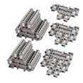 thumbnail image 1 of Unique Bargains 25Pcs MBKKB2.5 DIN Rail Mount Double-level Terminal Block 500V 2.5mm2 Cable Gray, 1 of 1