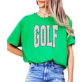 thumbnail image 2 of Polka dot Golf Graphic T-Shirt for Girls and Women - Cute Golf Lover Outfit Vintage Green shirt Adult 2XL, 2 of 7