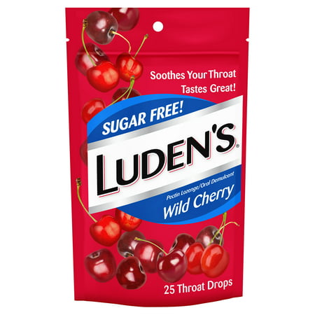 Luden's Sugar Free Wild Cherry Throat Drops, Deliciously Soothing, 25 Drops, 1 (Best Sugar Drop Levels)
