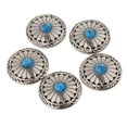 thumbnail image 1 of Botones vintage Sunnimix florales turquesa 5pcs Tornillo trasero, 1 of 7