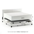 thumbnail image 6 of Furinno Pessac Upholstered Bed Frame, White PU Leather, King, 6 of 9