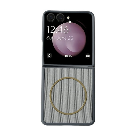 Magnetic Case for Samsung Galaxy Z Flip 7, Hybrid PC TPU, Compatible with MagSafe, Shockproof Anti-Scratch Anti-Slip Ultra Slim Protective Phone Cover for Samsung Galaxy Z Flip 7, Gray