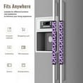 thumbnail image 4 of Refrigerator Door Handle Covers Set of 2, Eggplant Print purple Adjustable Velcro Non Slip Fridge Handle Covers, Appliance Handle Covers for Dishwasher Cuteness Oven Kitchen Decor, 4 of 6