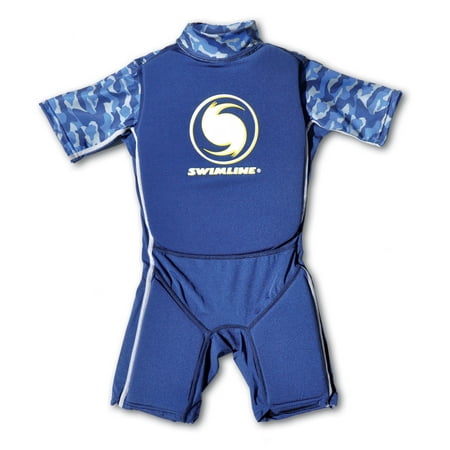 Swimline Blue Lycra Boy s Floating Swim Trainer Wet Suit Life Vest Large 9894B