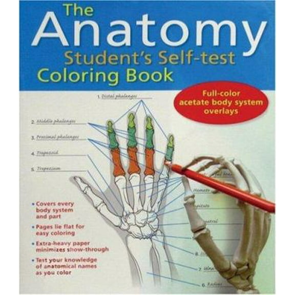 Pre-Owned anatomy-students-self-test-coloring-book (Paperback) 0764137778 9780764137778