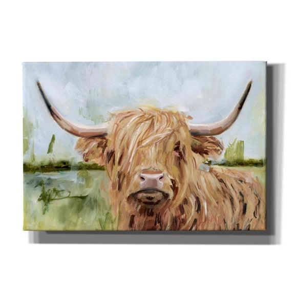 Epic Graffiti 'Highland Grazer I' by Victoria Borges, Canvas Wall Art, 26"x18"