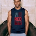 thumbnail image 4 of Remember Everyone Deployed Muscle Shirt Until They All Come Home RED Friday Military US Flag American Patriot Men's, 4 of 7