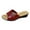Red, variant on OJinShaWanO Chinese Slippers Pack Women Summer Solid Color on Casual Open Toe Wedges Soft Bottom Breathable Slippers Shoes Sandals