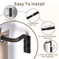 thumbnail image 6 of Sindcom Blackout Curtain rod for windows 28 to 48, Wrap Around Curtain Rods for Bedroom, Living Room, Adjustable from 30 to 57 Inches, Matte Black, 6 of 8