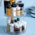 thumbnail image 3 of Organizador de maquillaje giratorio de 360 ​​grados para baño, estuches de almacenamiento de cosméticos giratorios y vitrinas de soporte de maquillaje, transparente, 3 of 5