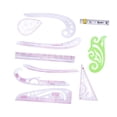 thumbnail image 4 of Juego de 10 reglas curvas para sastres, confección de patrones, reglas transparentes para diseño de moda y manualidades., 4 of 7