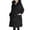 Black, variant on Women's Lightweight Casual Jacket Outdoor Work Coat with Zip Front and Hooded Style for Spring Fall Layering Comfortable Loose Fit Dark Purple XXXL