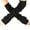 Black, variant on Winter Gloves Long Knitted Fingerless Braided Wrist Arm Warmers Cold Weather Winter Mittens Black One Size