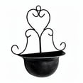 thumbnail image 3 of Fwttom Plant Pots, Vintage Iron Hanging Plastic Flower Pots for Outdoor Plants, Planter Container for Windowsill Balcony Home Decoration, Black, 3 of 9
