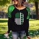 thumbnail image 1 of RKSTN Women's St Patrick's Day T Shirts Top Oversized Crewneck Glitter Luckys Irish Shamrocks Paddy's Day Graphic Print Long Sleeve Shirt Womens Casual Plus Size Round Neck Loose Fits Comfy Tees, 1 of 9