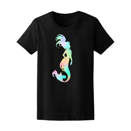 Watercolor Mermaid Silhouette Tee Women's -Image by Shutterstock