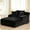Black|65 in, variant on Aukfa 66" Oversized Chaise Lounge Indoor Boneless Couch Plush Sofa Bed for Living Room, 3Pillows, Dark Gray