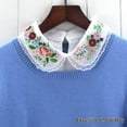 thumbnail image 5 of LoudSung False Collar Detachable Half Shirt Blouse Fake Collar Embroidery Elegant Design for Women Girls, 5 of 7