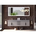 thumbnail image 2 of Amazon 72" Gray Wood Floating Vanity with Gray Top and Black Trim, 2 of 10