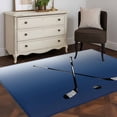 thumbnail image 4 of Navy Blue Ice Hockey Area Rugs 4x6 for Living Room, Winter Sports Ball Games Ombre Non Slip Washable Rug Runner, Low Pile Indoor Floor Carpet Mat Bathroom Rugs for Bedroom, Kids Room, 4 of 9