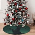 thumbnail image 5 of Lsque Green Night Sky Moon Branches Print Christmas Tree Skirt, Tree Skirt with Ties or Velcro, Perfect for Holiday Decorations, Halloween, and New Year-30", 5 of 7