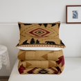 thumbnail image 4 of Erosebridal Bear Comforter Set King Wildlife Bedding For Young Black Animals Plants Bedding Comforter Sets Brown Cabin Style Bedroom Decor Geometric Tribal Rustic Country Down Comforter, 4 of 5