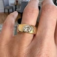 thumbnail image 2 of 2Ct Oval Cut Lab-Created Diamond Men's Wedding Ring 14k Yellow Gold Plated, 2 of 3