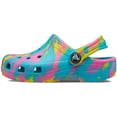 thumbnail image 1 of Zueco crocs Classic jaspeado tie-dye para niños Digital Aqua, 1 of 2