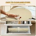 thumbnail image 4 of 16-Inch Round Food Warming Tray for Keeping Pizza Hot, Food-Grade Silicone Electric Food Warmer Mat, 176±10℉ Temperature Control, 120V 130W Foldable Design, for Party, Family, Commercial (Beige), 4 of 8