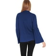 thumbnail image 4 of Women's Casual Lightweight Open Front Cardigans Soft Draped Ruffles Flare Sleeve Cardigan, 4 of 5