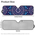 thumbnail image 7 of Yuyamidu Purple Boho Flowers Windshield Sun Shade Compatible with Jeep Wrangler TJ JK JL & Gladiator JT Heat Shield Sun Visor Cover ,1Pcs, 7 of 7
