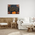thumbnail image 2 of Autumn Blessings Fall Leaves Pumpkin Holiday Graphic Art Gallery Wrapped Canvas Print Wall Art, 2 of 7