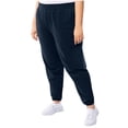 thumbnail image 2 of Boho Wide Leg Pants for Women New Plus Size Jogger Pants for Women Casual Solid Elastic Waist Sweatpants Comfy Lounge Trousers with Pockets Navy 4XL, 2 of 9