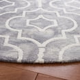 thumbnail image 3 of Safavieh Dip Dye Lairos Distressed Wool Area Rug, Gray/Ivory, 7' x 7' Round, 3 of 11