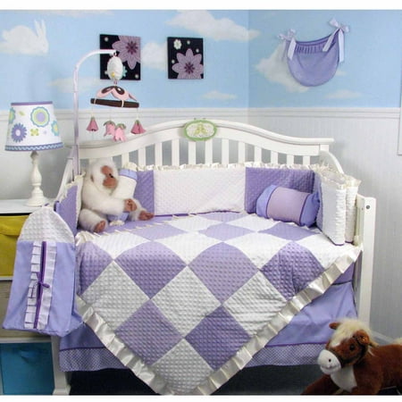 Soho Lavender Minky Dot Chenille Nursery