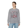 thumbnail image 4 of Women's Happy Valentine's Day Sweatshirt, Cat Dog Lover Sweatshirt, 4 of 5