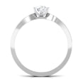 thumbnail image 3 of Rosec Jewels - Half Ct Diamond Ring Wedding (5 mm) - Ef-Vs Quality Lab Created Diamond Elegant Engagement Ring, 18K White Gold, US 6.50, 3 of 9