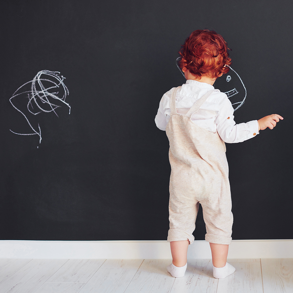 Tempaper Chalkboard Black Peel and Stick Wallpaper, 20.5" x 16.5'