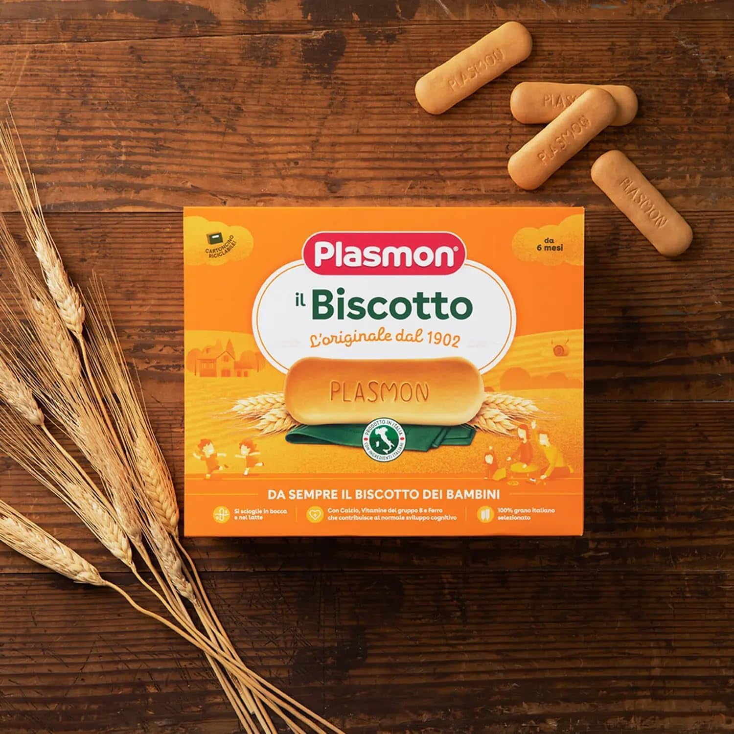 Plasmon Baby Children Healthy Biscuit Cookies Biscotti 11.28.oz 320g After 6 months of Age ITALY IMPORTED kids snacks Biscotto baby food baby snacks healthy snacks for kids toddler snacks snack pack