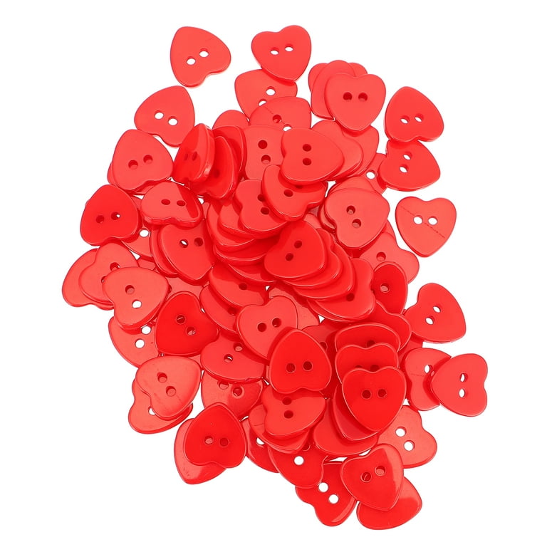 100pcs Red Buttons
