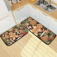 thumbnail image 3 of Christmas Gingerbread Kitchen Mat Set of 2, Non-Slip Kitchen Rug for Floor, Waterproof Sink Carpet for Home, Office, Laundry, 3 of 6