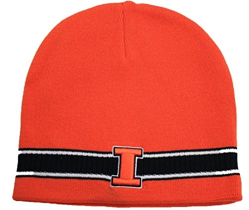 NCAA Illinois Illini Cuffless Knit Beanie Hat by NCAA