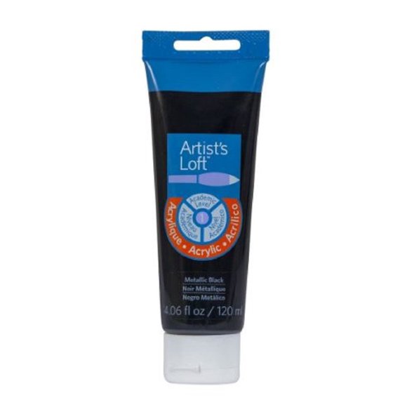 Artist's Loft Peinture Acrylique Métallique, 4 oz (Noir Métallique)