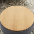 thumbnail image 2 of Round Fabric Storage Ottoman with Lift Top, Dark Grey 2-in-1 Ottoman and End Table for Living Room, No Assembly Required, 2 of 5