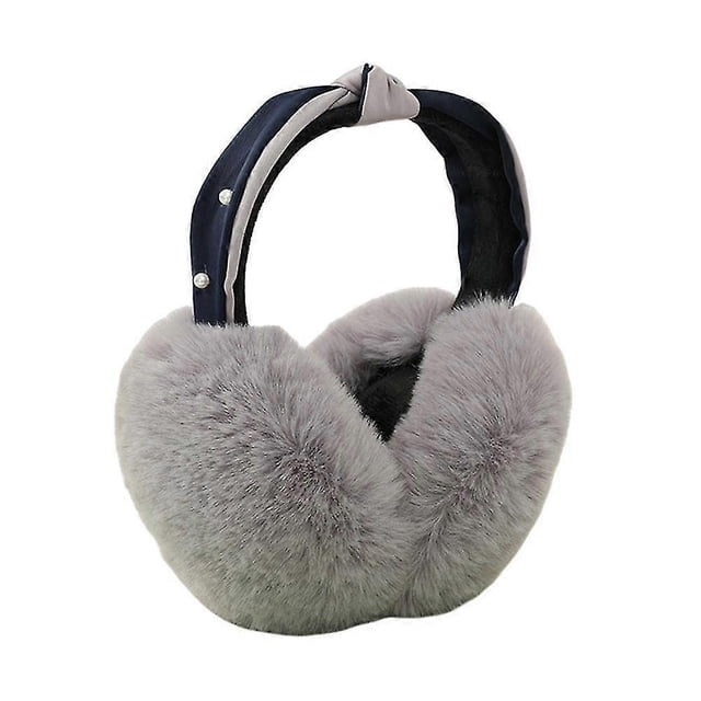 Orejeras cálidas de invierno para mujeres y niñas, suaves, de piel sintética, de felpa, con diadema plegable.
