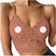thumbnail image 3 of Chaleco de mujer Crop Sujetador inalámbrico Lencería Sexy con cuello en V Ropa interior de encaje sólido Camisola Fridja nalpqowj37264, 3 of 4