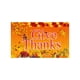 thumbnail image 2 of ¡Precios de Oferta!, Fondo de tela con temática de Acción de Gracias Serie naranja y amarilla Cosechas de Acción de Gracias Calabaza Hoja de arce Pavo Decoración de fiesta Akmoler, 2 of 7
