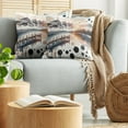 thumbnail image 5 of Ambesonne Lake Throw Pillow Cover 2 Pack, Mountain and Paint Splatter, 20", Peach and Pale Slate Blue, 5 of 7