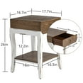 thumbnail image 6 of COSIEST Farmhouse 2-Tier Wood Square Brushed Nightstand Accent End Table with Drawer, 6 of 8