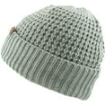 thumbnail image 3 of Waffle Knit Beanie Sherpa Lining Skull Cap Cuffed Ski Winter Hat, 3 of 7
